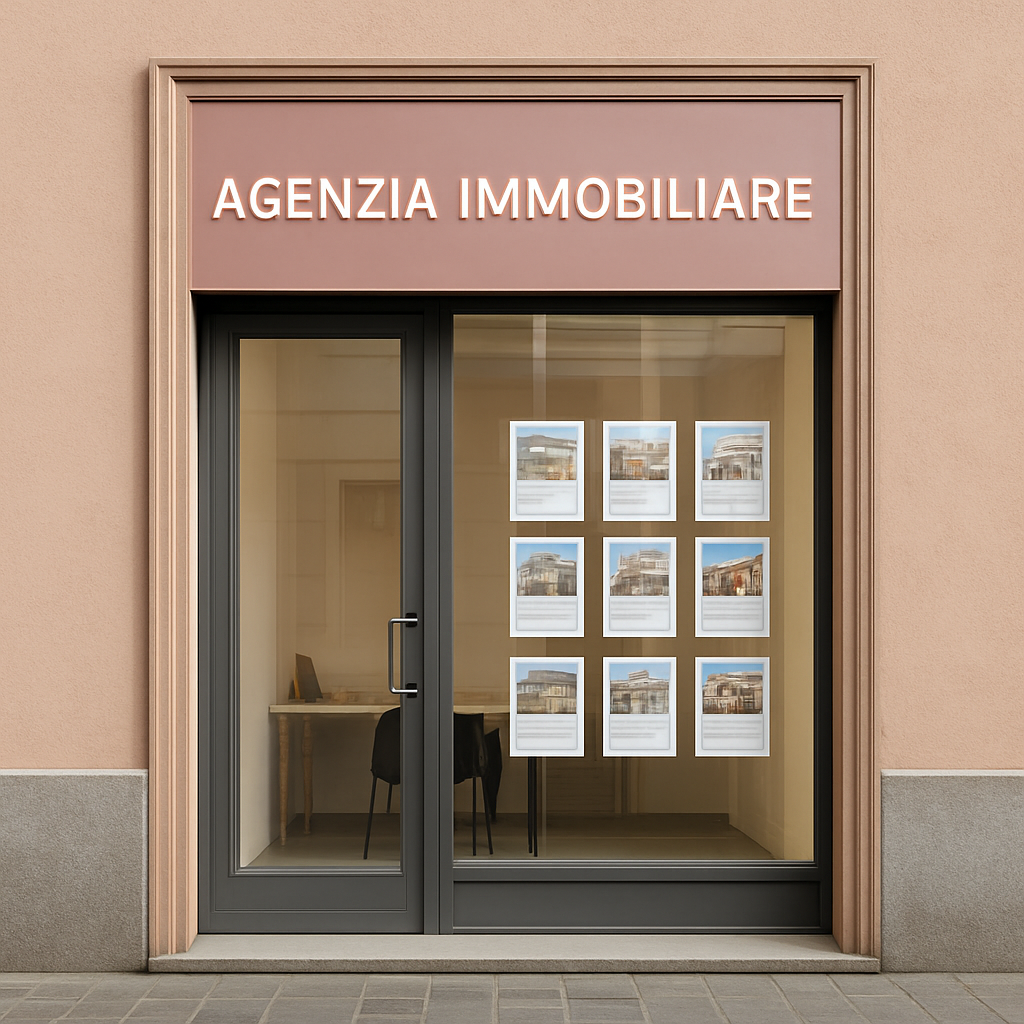 Facciata di un'agenzia immobiliare
